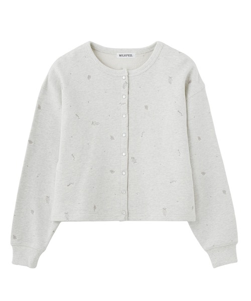 MILKFED.（ミルクフェド）の「EMBROIDERED ROSE SWEAT JACKET（スウェット・レディース・オートミール/アッシュ/ネイビー・ONE SIZE）」の12枚目の写真