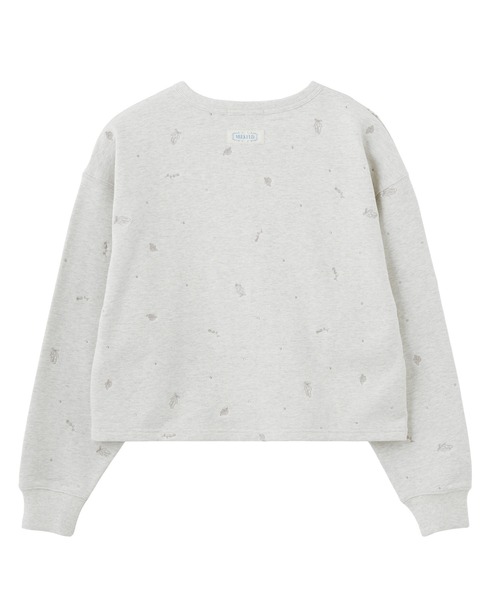 MILKFED.（ミルクフェド）の「EMBROIDERED ROSE SWEAT JACKET（スウェット・レディース・オートミール/アッシュ/ネイビー・ONE SIZE）」の13枚目の写真