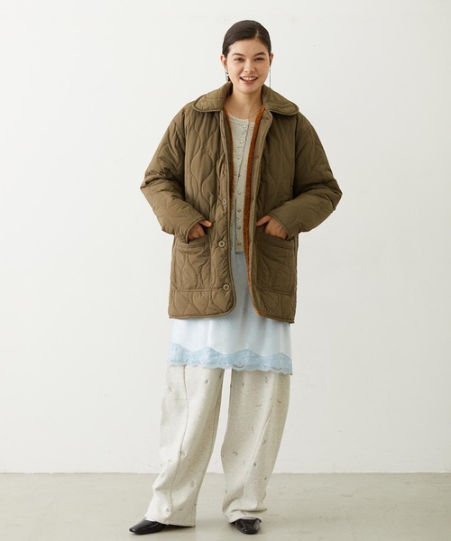 MILKFED.（ミルクフェド）の「EMBROIDERED ROSE SWEAT JACKET（スウェット・レディース・オートミール/アッシュ/ネイビー・ONE SIZE）」の7枚目の写真