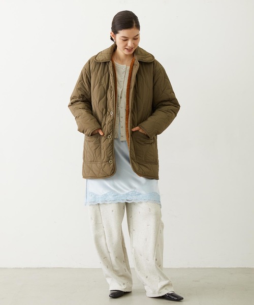 MILKFED.（ミルクフェド）の「EMBROIDERED ROSE SWEAT JACKET（スウェット・レディース・オートミール/アッシュ/ネイビー・ONE SIZE）」の8枚目の写真