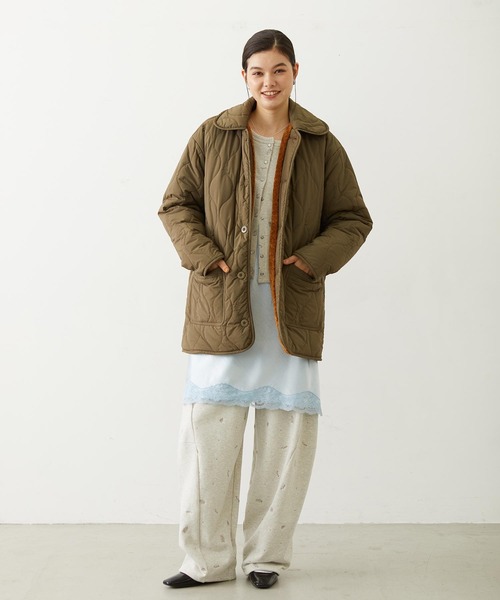 MILKFED.（ミルクフェド）の「EMBROIDERED ROSE SWEAT JACKET（スウェット・レディース・オートミール/アッシュ/ネイビー・ONE SIZE）」の9枚目の写真