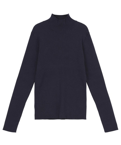 ZUCCa(ズッカ)の「RIB KNIT TOP / ニットプルオーバー(ニット/セーター・レディース・ブラウン/ネイビー/ホワイト/ライトブルー/グリーン・M size)」の5枚目の写真
