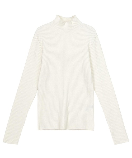 ZUCCa(ズッカ)の「RIB KNIT TOP / ニットプルオーバー(ニット/セーター・レディース・ブラウン/ネイビー/ホワイト/ライトブルー/グリーン・M size)」の1枚目の写真