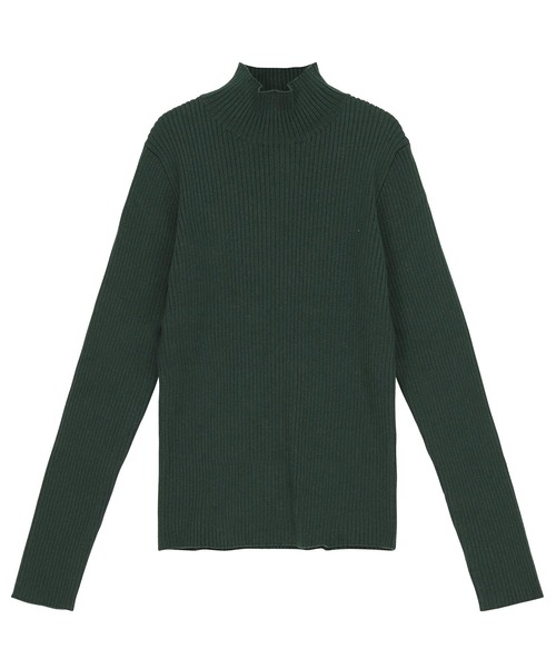 ZUCCa(ズッカ)の「RIB KNIT TOP / ニットプルオーバー(ニット/セーター・レディース・ブラウン/ネイビー/ホワイト/ライトブルー/グリーン・M size)」の3枚目の写真