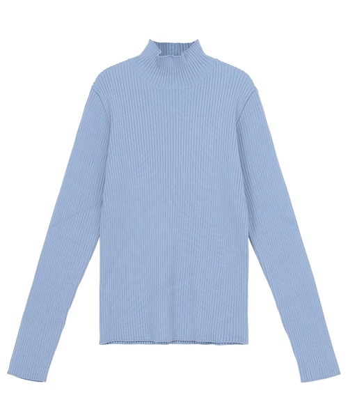 ZUCCa(ズッカ)の「RIB KNIT TOP / ニットプルオーバー(ニット/セーター・レディース・ブラウン/ネイビー/ホワイト/ライトブルー/グリーン・M size)」の4枚目の写真