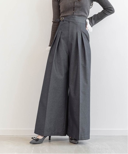 RANDA(ランダ)の「ハイウエストタックワイドパンツ(その他パンツ・レディース・ブラウン/ブラック/ブルー系その他・1/0)」の7枚目の写真