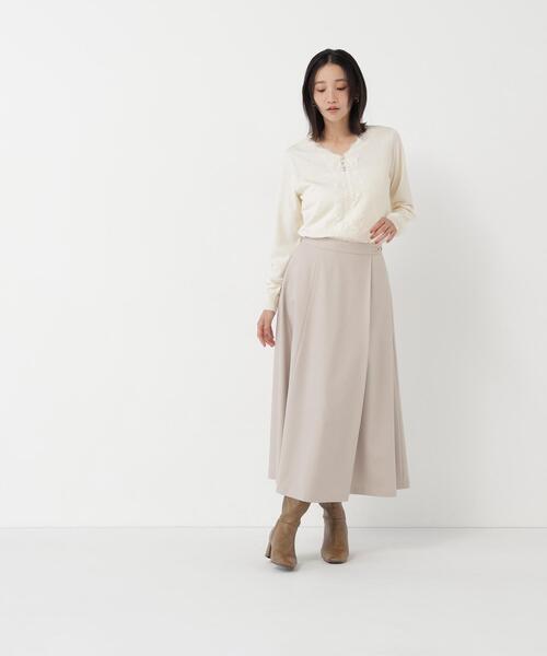 NATURAL BEAUTY BASIC(ナチュラルビューティーベーシック)の「ビット付フレアスカート(スカート・レディース・ネイビー/ベージュ/ブラウン・X-SMALL/SMALL/MEDIUM)」の19枚目の写真