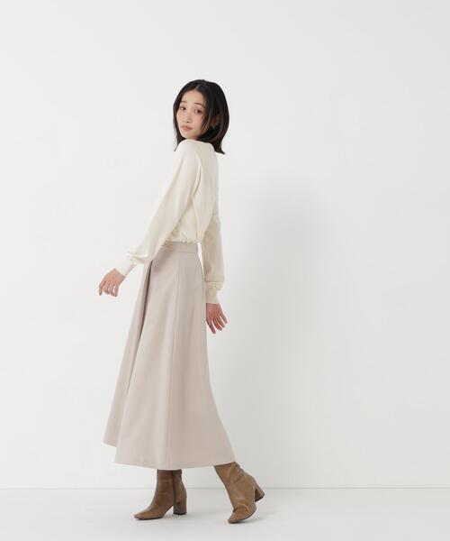 NATURAL BEAUTY BASIC(ナチュラルビューティーベーシック)の「ビット付フレアスカート(スカート・レディース・ネイビー/ベージュ/ブラウン・X-SMALL/SMALL/MEDIUM)」の22枚目の写真