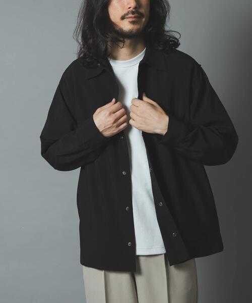 ITEMS URBANRESEARCH（アイテムズ アーバンリサーチ）の「2WAYストレッチ L.S.スナップシャツ（シャツ/ブラウス・メンズ・チャコールグレー/オリーブ/ブラック/ネイビー・LARGE/MEDIUM）」の17枚目の写真
