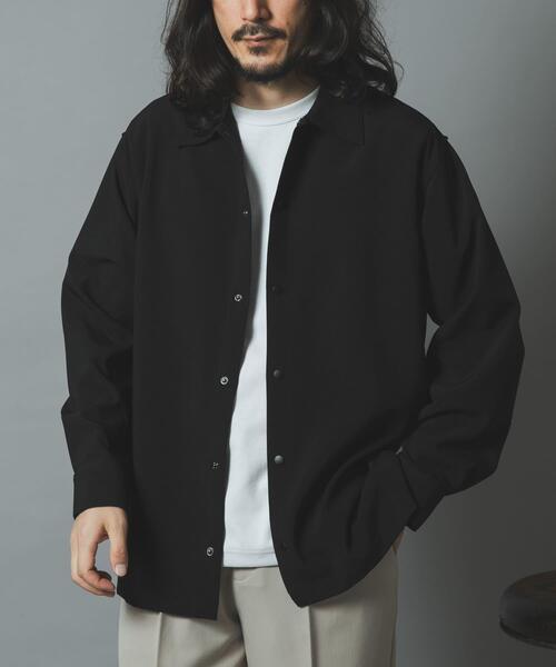 ITEMS URBANRESEARCH（アイテムズ アーバンリサーチ）の「2WAYストレッチ L.S.スナップシャツ（シャツ/ブラウス・メンズ・チャコールグレー/オリーブ/ブラック/ネイビー・LARGE/MEDIUM）」の18枚目の写真