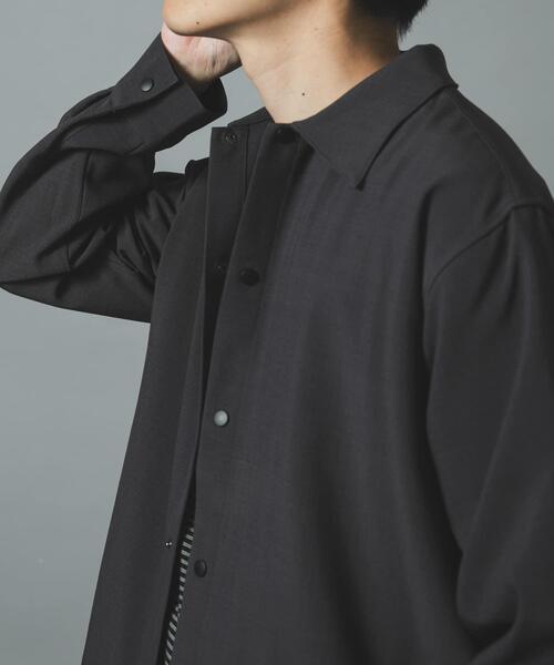 ITEMS URBANRESEARCH（アイテムズ アーバンリサーチ）の「2WAYストレッチ L.S.スナップシャツ（シャツ/ブラウス・メンズ・チャコールグレー/オリーブ/ブラック/ネイビー・LARGE/MEDIUM）」の22枚目の写真