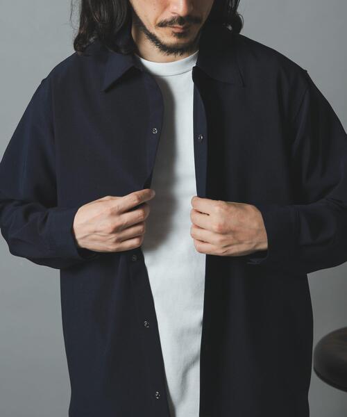 ITEMS URBANRESEARCH（アイテムズ アーバンリサーチ）の「2WAYストレッチ L.S.スナップシャツ（シャツ/ブラウス・メンズ・チャコールグレー/オリーブ/ブラック/ネイビー・LARGE/MEDIUM）」の6枚目の写真