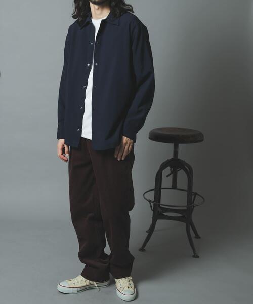 ITEMS URBANRESEARCH（アイテムズ アーバンリサーチ）の「2WAYストレッチ L.S.スナップシャツ（シャツ/ブラウス・メンズ・チャコールグレー/オリーブ/ブラック/ネイビー・LARGE/MEDIUM）」の12枚目の写真