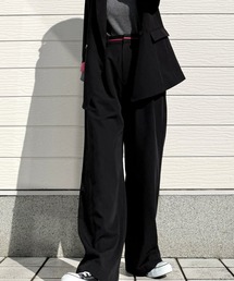 【SET UP対応アイテム】TRストレッチグログランラインワイドパンツ 秋冬 ONOFF