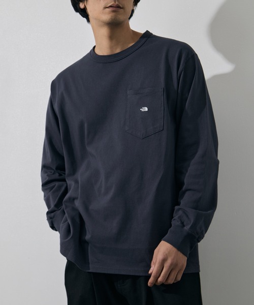 THE NORTH FACE PURPLE LABEL（ザ ノースフェイス パープルレーベル）の「【THE NORTH FACE Purple Label /ザ・ノース・フェイス パープルレーベル】8oz Field Long Sleeve Pocket Tee（Tシャツ/カットソー・メンズ・ブラック/オフホワイト/ダークグレー/ライトブルーグレー・XL/M/L）」の3枚目の写真