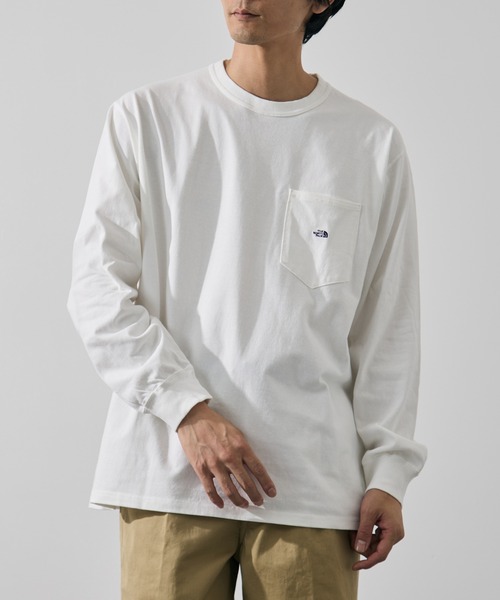 THE NORTH FACE PURPLE LABEL（ザ ノースフェイス パープルレーベル）の「【THE NORTH FACE Purple Label /ザ・ノース・フェイス パープルレーベル】8oz Field Long Sleeve Pocket Tee（Tシャツ/カットソー・メンズ・ブラック/オフホワイト/ダークグレー/ライトブルーグレー・XL/M/L）」の15枚目の写真