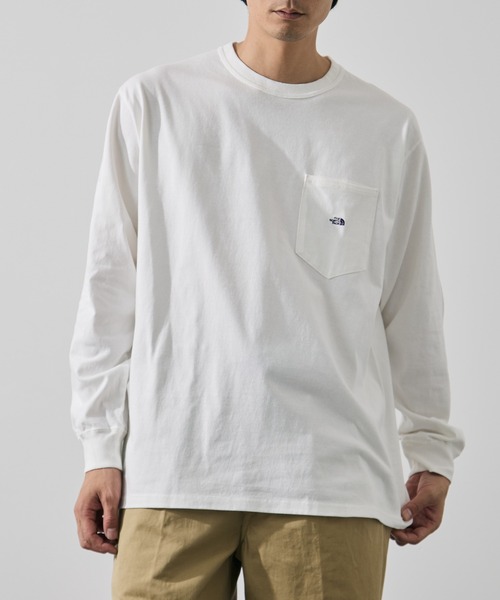 THE NORTH FACE PURPLE LABEL（ザ ノースフェイス パープルレーベル）の「【THE NORTH FACE Purple Label /ザ・ノース・フェイス パープルレーベル】8oz Field Long Sleeve Pocket Tee（Tシャツ/カットソー・メンズ・ブラック/オフホワイト/ダークグレー/ライトブルーグレー・XL/M/L）」の16枚目の写真
