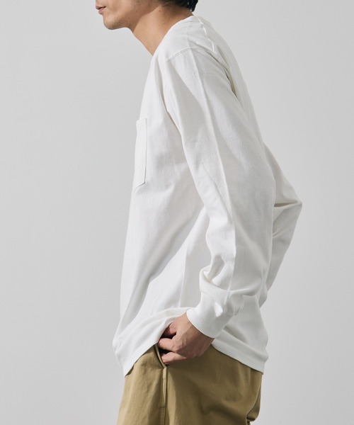 THE NORTH FACE PURPLE LABEL（ザ ノースフェイス パープルレーベル）の「【THE NORTH FACE Purple Label /ザ・ノース・フェイス パープルレーベル】8oz Field Long Sleeve Pocket Tee（Tシャツ/カットソー・メンズ・ブラック/オフホワイト/ダークグレー/ライトブルーグレー・XL/M/L）」の17枚目の写真