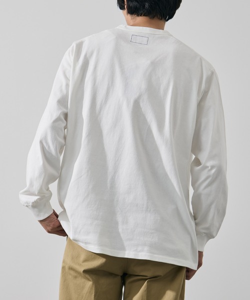 THE NORTH FACE PURPLE LABEL（ザ ノースフェイス パープルレーベル）の「【THE NORTH FACE Purple Label /ザ・ノース・フェイス パープルレーベル】8oz Field Long Sleeve Pocket Tee（Tシャツ/カットソー・メンズ・ブラック/オフホワイト/ダークグレー/ライトブルーグレー・XL/M/L）」の18枚目の写真