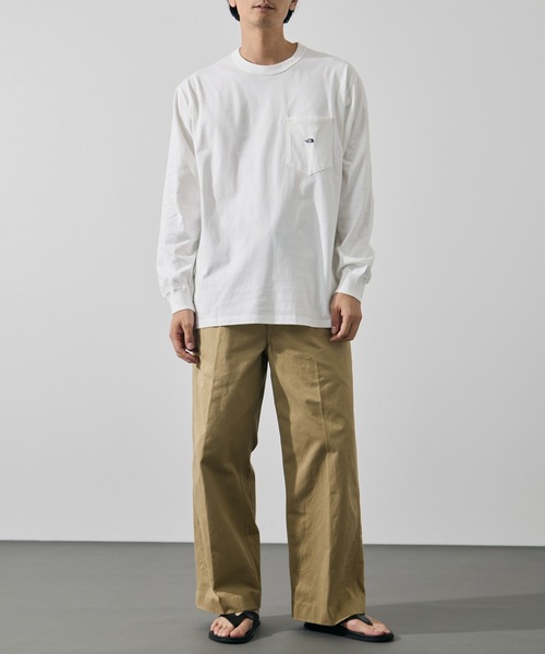 THE NORTH FACE PURPLE LABEL（ザ ノースフェイス パープルレーベル）の「【THE NORTH FACE Purple Label /ザ・ノース・フェイス パープルレーベル】8oz Field Long Sleeve Pocket Tee（Tシャツ/カットソー・メンズ・ブラック/オフホワイト/ダークグレー/ライトブルーグレー・XL/M/L）」の20枚目の写真