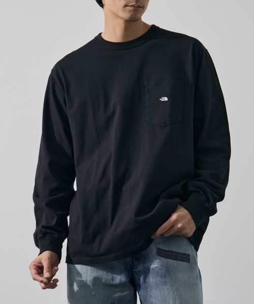 THE NORTH FACE PURPLE LABEL（ザ ノースフェイス パープルレーベル）の「【THE NORTH FACE Purple Label /ザ・ノース・フェイス パープルレーベル】8oz Field Long Sleeve Pocket Tee（Tシャツ/カットソー・メンズ・ブラック/オフホワイト/ダークグレー/ライトブルーグレー・XL/M/L）」の7枚目の写真