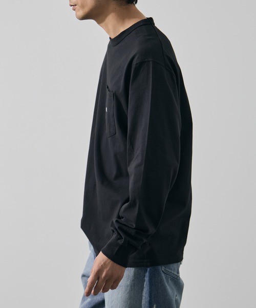 THE NORTH FACE PURPLE LABEL（ザ ノースフェイス パープルレーベル）の「【THE NORTH FACE Purple Label /ザ・ノース・フェイス パープルレーベル】8oz Field Long Sleeve Pocket Tee（Tシャツ/カットソー・メンズ・ブラック/オフホワイト/ダークグレー/ライトブルーグレー・XL/M/L）」の8枚目の写真