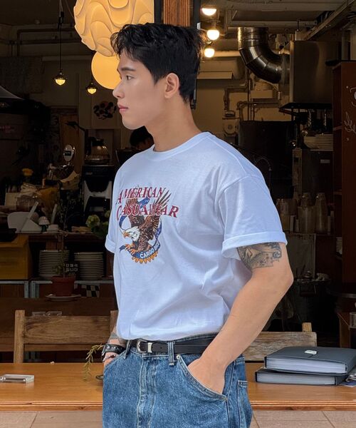CARGOBROS(カーゴブロス)の「リバティウィンググラフィック半袖Tシャツ(ホワイト)(Tシャツ/カットソー・メンズ・その他・LARGE/MEDIUM/SMALL/2XL/X-LARGE)」の7枚目の写真