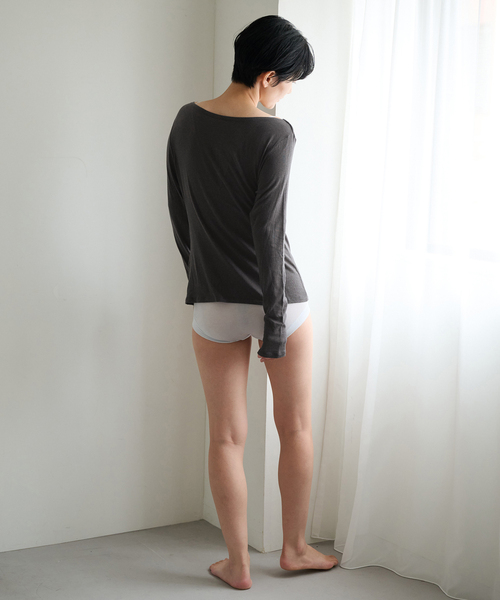 EMILY WEEK（エミリーウィーク）の「ドレープギャザープルオーバー（Tシャツ/カットソー・レディース・ホワイト/チャコールグレー/ベージュ・FREE）」の16枚目の写真
