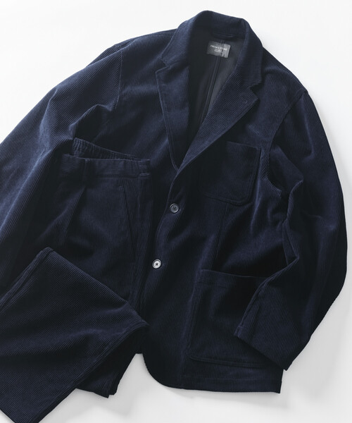リラックスフィット コーデュロイ 2Bジャケット セットアップ Fabric by SOLOTEX(R)/コーデュロイジャケット コーデュロイパンツ