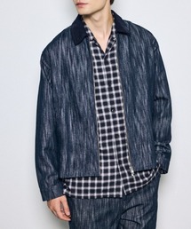 AZUL by moussy | 【セットアップ対応】シャイニーデニムブルゾン 秋服 冬服　デニムジャケット　ジージャン　Gジャン(デニムジャケット)