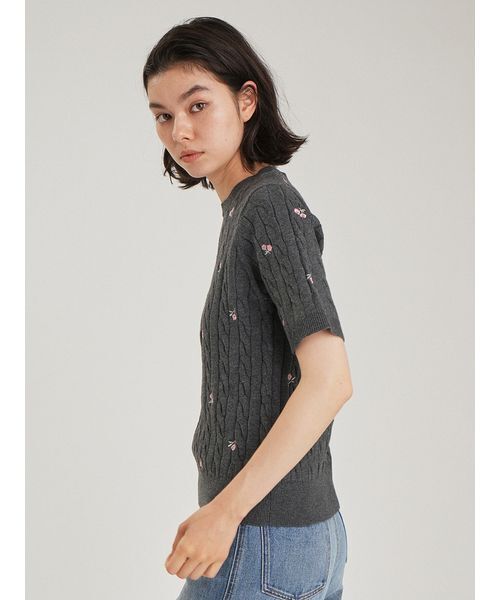 Mila Owen(ミラオーウェン)の「フラワー刺繍ニットプルオーバー(ニット/セーター・レディース・ピンク・F)」の20枚目の写真
