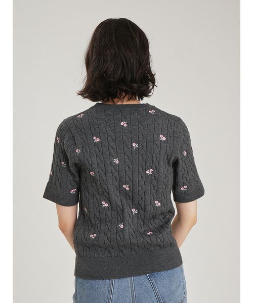 Mila Owen(ミラオーウェン)の「フラワー刺繍ニットプルオーバー(ニット/セーター・レディース・ピンク・F)」の21枚目の写真