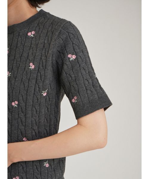 Mila Owen(ミラオーウェン)の「フラワー刺繍ニットプルオーバー(ニット/セーター・レディース・ピンク・F)」の11枚目の写真