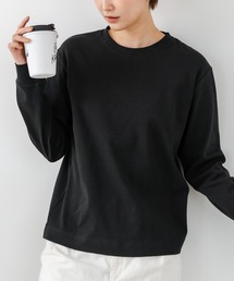 【C-FORTPOINT/フォートポイント】【抜群の伸縮性を誇るフライス素材を使用】ストレッチフライスクルーネックロンT カットソー 柔らかい レイヤード シンプル オンオフ