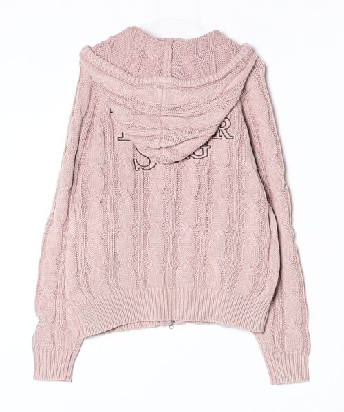 younger song（ヤンガーソング）の「Powder wash cable knit zip hoodie（ニット/セーター・メンズ・PINK/Black/ヘザーグレー・MEDIUM/LARGE）」の4枚目の写真