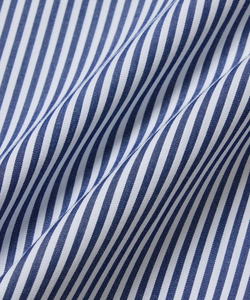 LACOSTE（ラコステ）の「背面プリーツ ロング丈オーバーサイズストライプシャツ（シャツ/ブラウス・レディース・ネイビー/ダークグリーン・34/40/38/36）」の19枚目の写真