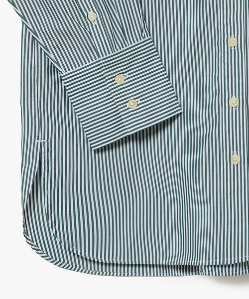 LACOSTE（ラコステ）の「背面プリーツ ロング丈オーバーサイズストライプシャツ（シャツ/ブラウス・レディース・ネイビー/ダークグリーン・34/40/38/36）」の18枚目の写真