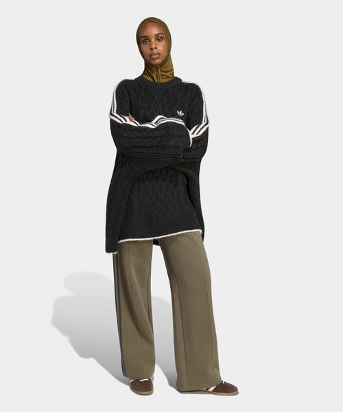 adidas(アディダス)の「ケーブルニットセーター / アディダスオリジナルス adidas Originals(ニット/セーター・レディース・ブラック・OSFA)」の5枚目の写真