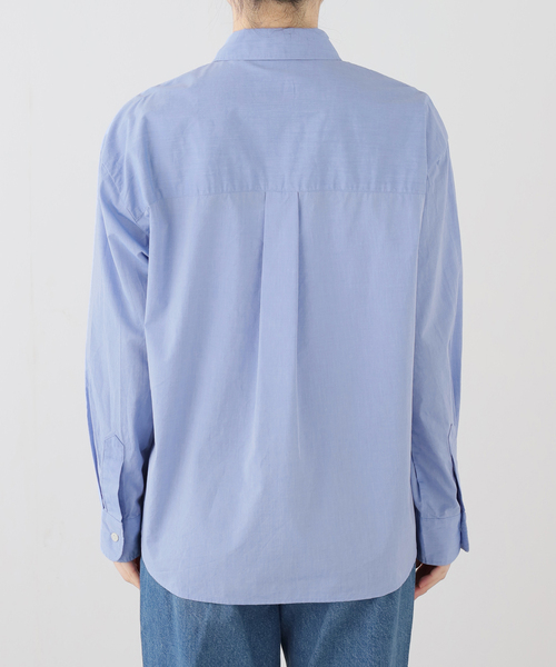 Spick & Span(スピックアンドスパン)の「《追加4》50コットンコンパクトシャツ(シャツ/ブラウス・レディース・サックスブルー/ホワイト・FREE)」の10枚目の写真