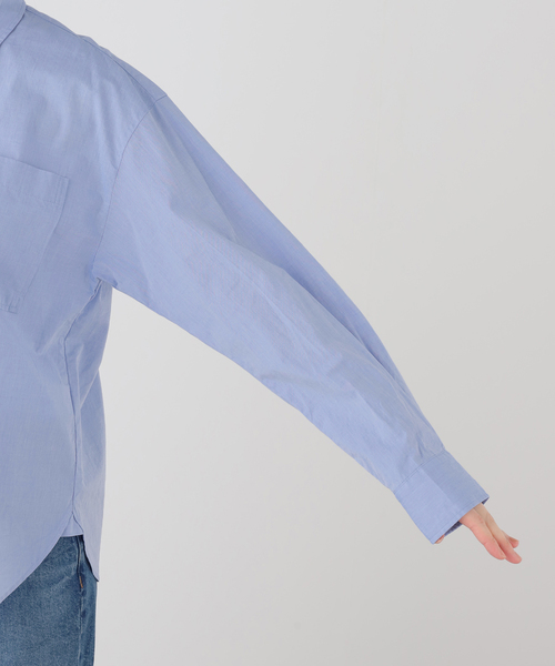 Spick & Span(スピックアンドスパン)の「《追加4》50コットンコンパクトシャツ(シャツ/ブラウス・レディース・サックスブルー/ホワイト・FREE)」の11枚目の写真