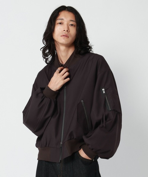 RAGEBLUE(レイジブルー)の「PUFF SLEEVE MA-1/袖ボリュームMA-1(MA-1・メンズ・ブラウン・MEDIUM/LARGE)」の1枚目の写真