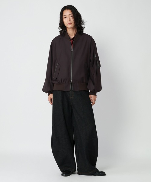 RAGEBLUE(レイジブルー)の「PUFF SLEEVE MA-1/袖ボリュームMA-1(MA-1・メンズ・ブラウン・MEDIUM/LARGE)」の2枚目の写真