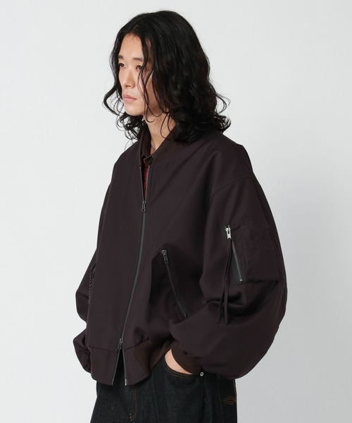 RAGEBLUE(レイジブルー)の「PUFF SLEEVE MA-1/袖ボリュームMA-1(MA-1・メンズ・ブラウン・MEDIUM/LARGE)」の5枚目の写真