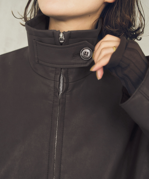 Spick & Span(スピックアンドスパン)の「《40周年 / 》S.SHIORI*S 中綿フェイクレザーブルゾン(その他アウター・レディース・ブラウン・36/38/T38)」の6枚目の写真