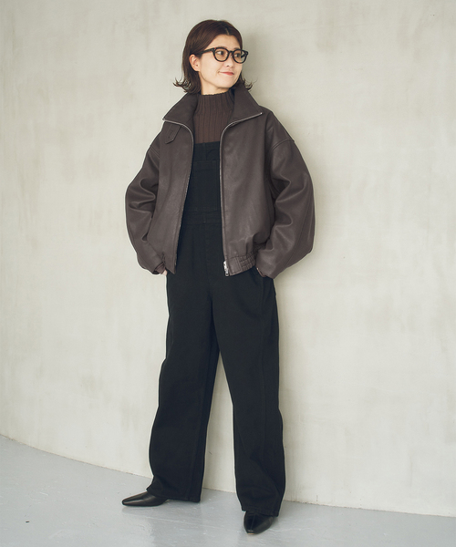 Spick & Span(スピックアンドスパン)の「《40周年 / 》S.SHIORI*S 中綿フェイクレザーブルゾン(その他アウター・レディース・ブラウン・36/38/T38)」の7枚目の写真