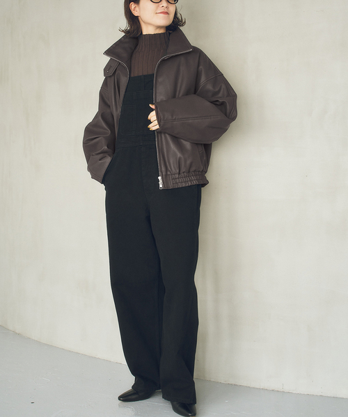 Spick & Span(スピックアンドスパン)の「《40周年 / 》S.SHIORI*S 中綿フェイクレザーブルゾン(その他アウター・レディース・ブラウン・36/38/T38)」の8枚目の写真