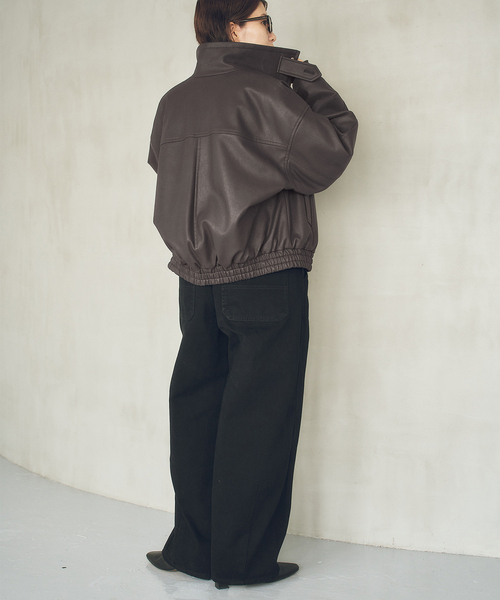 Spick & Span(スピックアンドスパン)の「《40周年 / 》S.SHIORI*S 中綿フェイクレザーブルゾン(その他アウター・レディース・ブラウン・36/38/T38)」の9枚目の写真