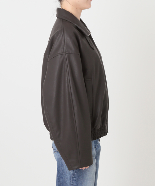 Spick & Span(スピックアンドスパン)の「《40周年 / 》S.SHIORI*S 中綿フェイクレザーブルゾン(その他アウター・レディース・ブラウン・36/38/T38)」の13枚目の写真