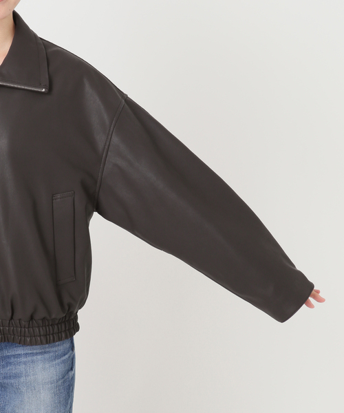Spick & Span(スピックアンドスパン)の「《40周年 / 》S.SHIORI*S 中綿フェイクレザーブルゾン(その他アウター・レディース・ブラウン・36/38/T38)」の14枚目の写真