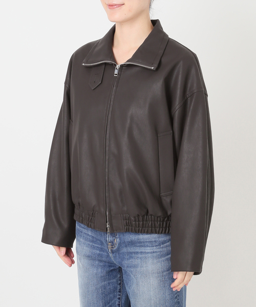 Spick & Span(スピックアンドスパン)の「《40周年 / 》S.SHIORI*S 中綿フェイクレザーブルゾン(その他アウター・レディース・ブラウン・36/38/T38)」の22枚目の写真